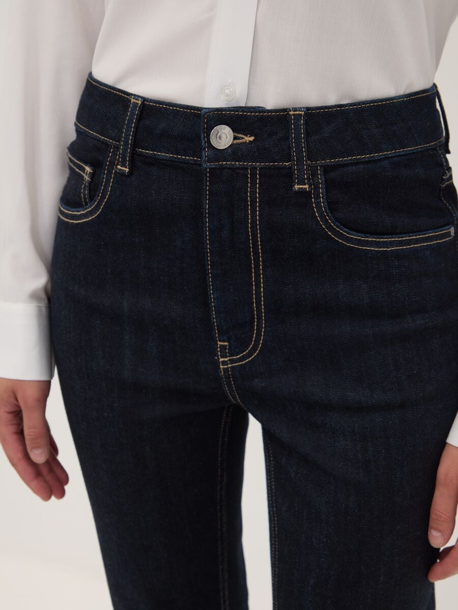 Blue slim-fit stretch cotton jeans_2