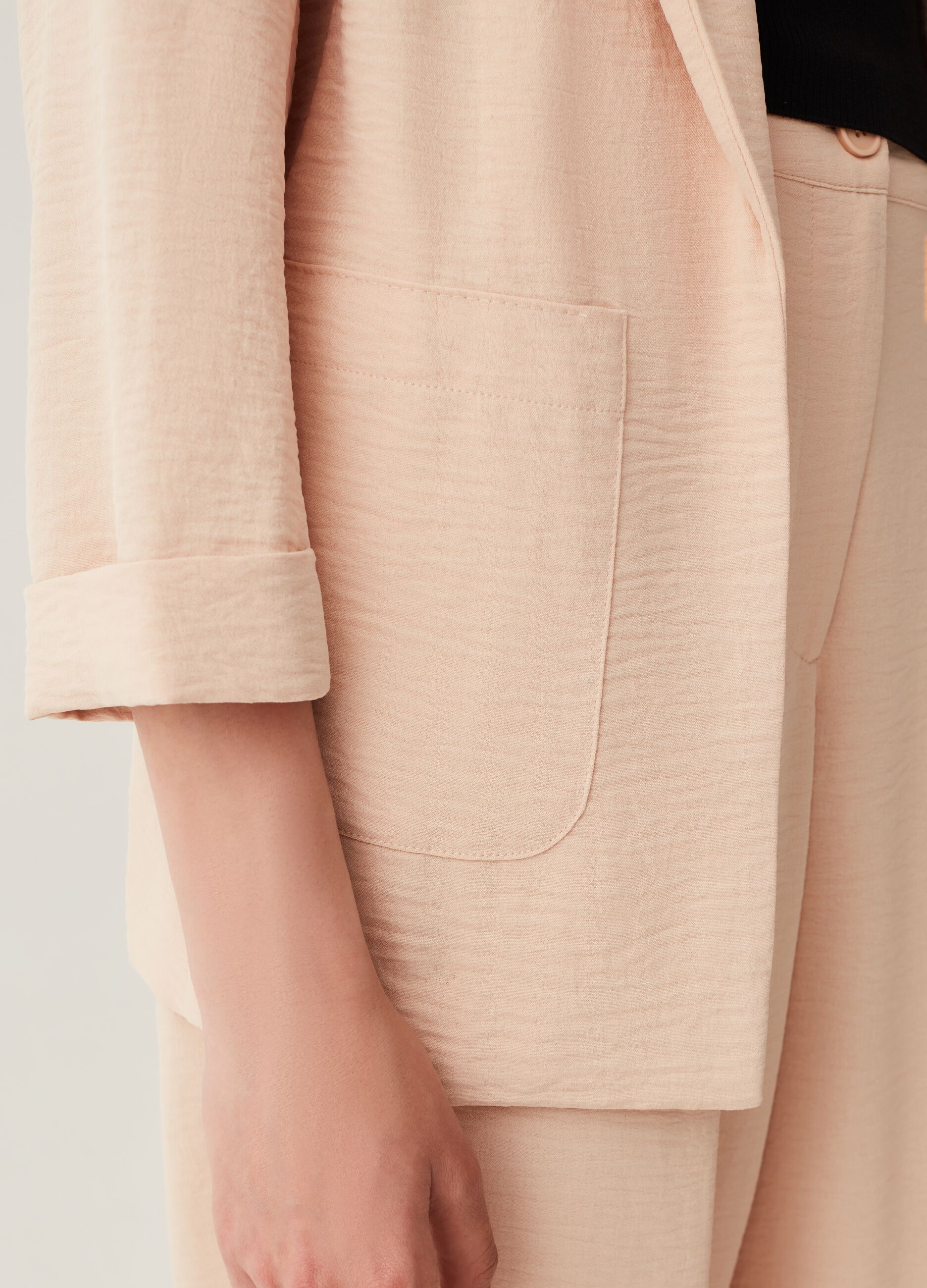 Blazer aperto in tessuto fluido_3