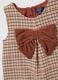 Multicolour check regular fit girl's dress with bow_2