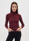 Burgundy High Neck Fitted Sweater_1