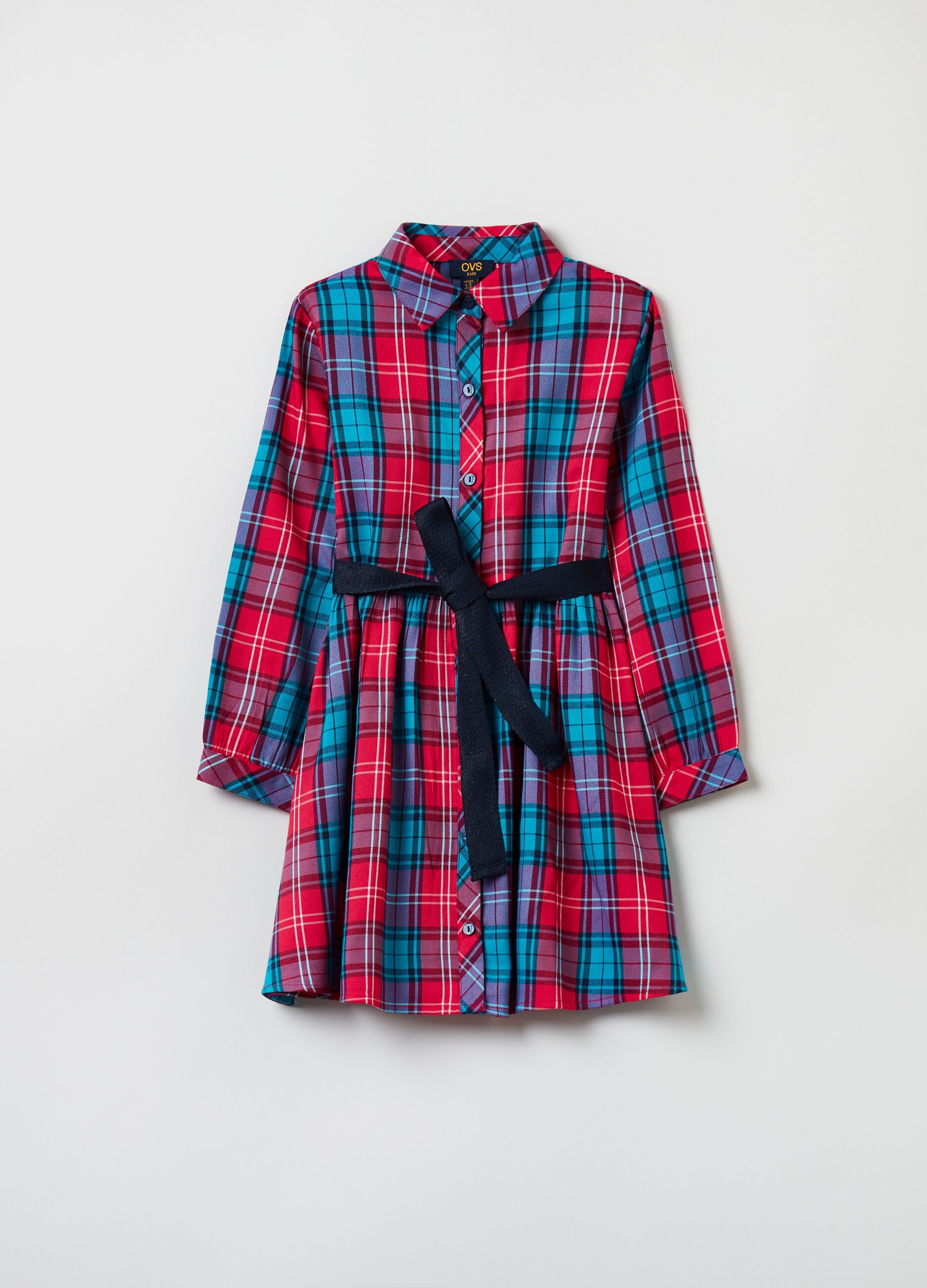 Vestito chemisier con fantasia tartan OVS KIDS da Bambina OVS