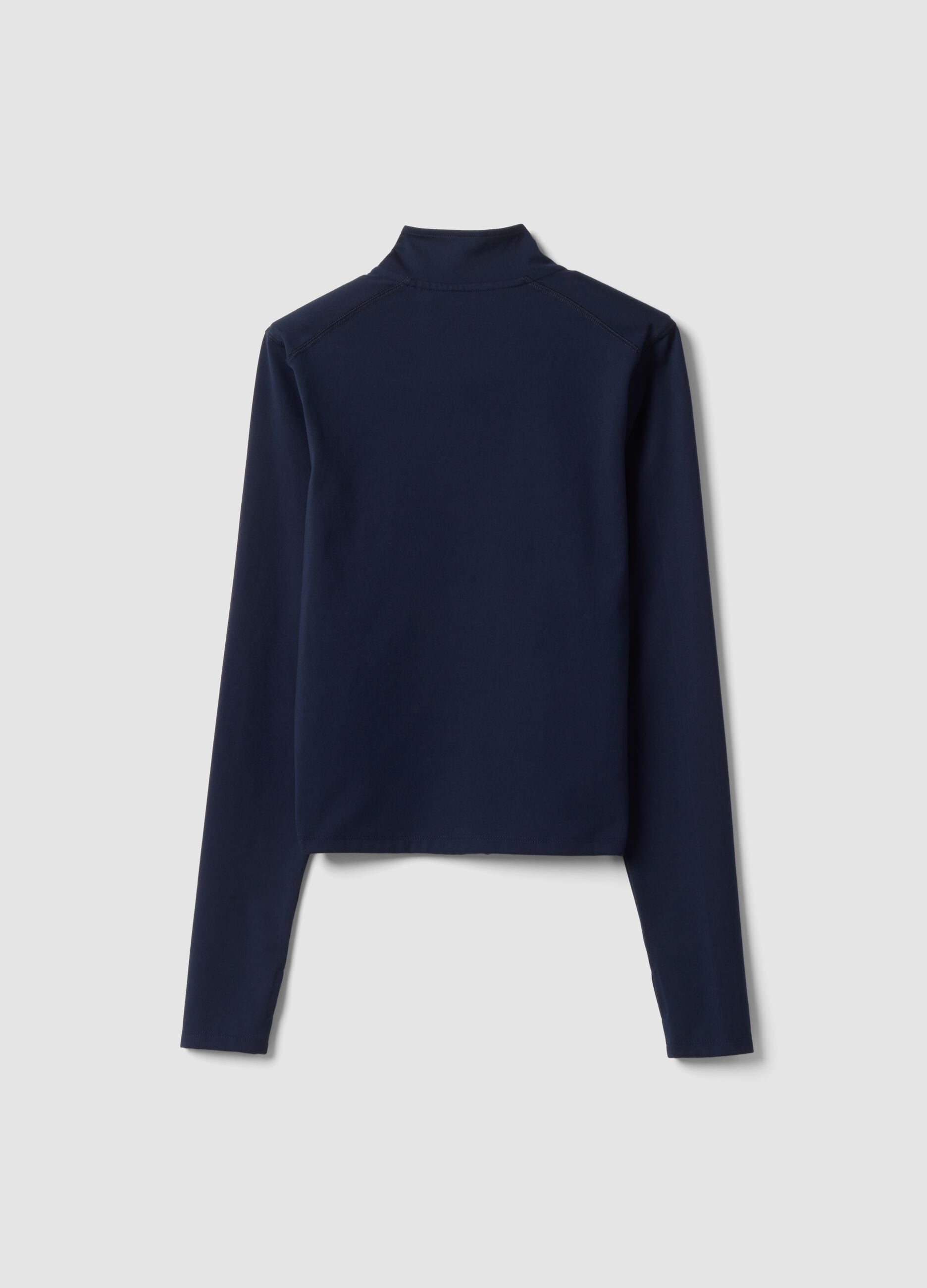 Full-zip blu fitted in tessuto elasticizzato ALTAVIA STUDIO