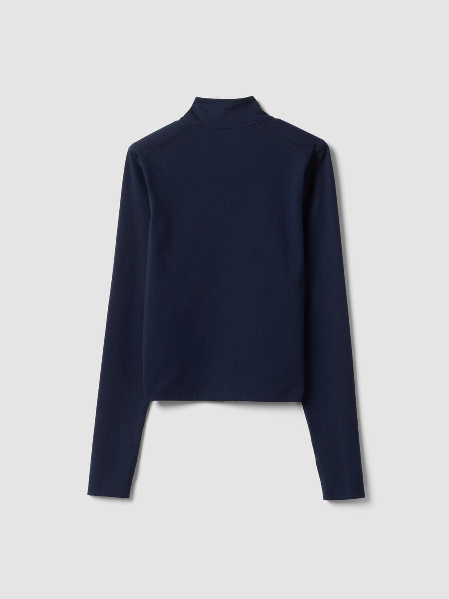Full-zip blu fitted in tessuto elasticizzato ALTAVIA STUDIO_7