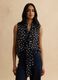 Blusa senza maniche a pois multicolor regular fit con colletto fancy_2