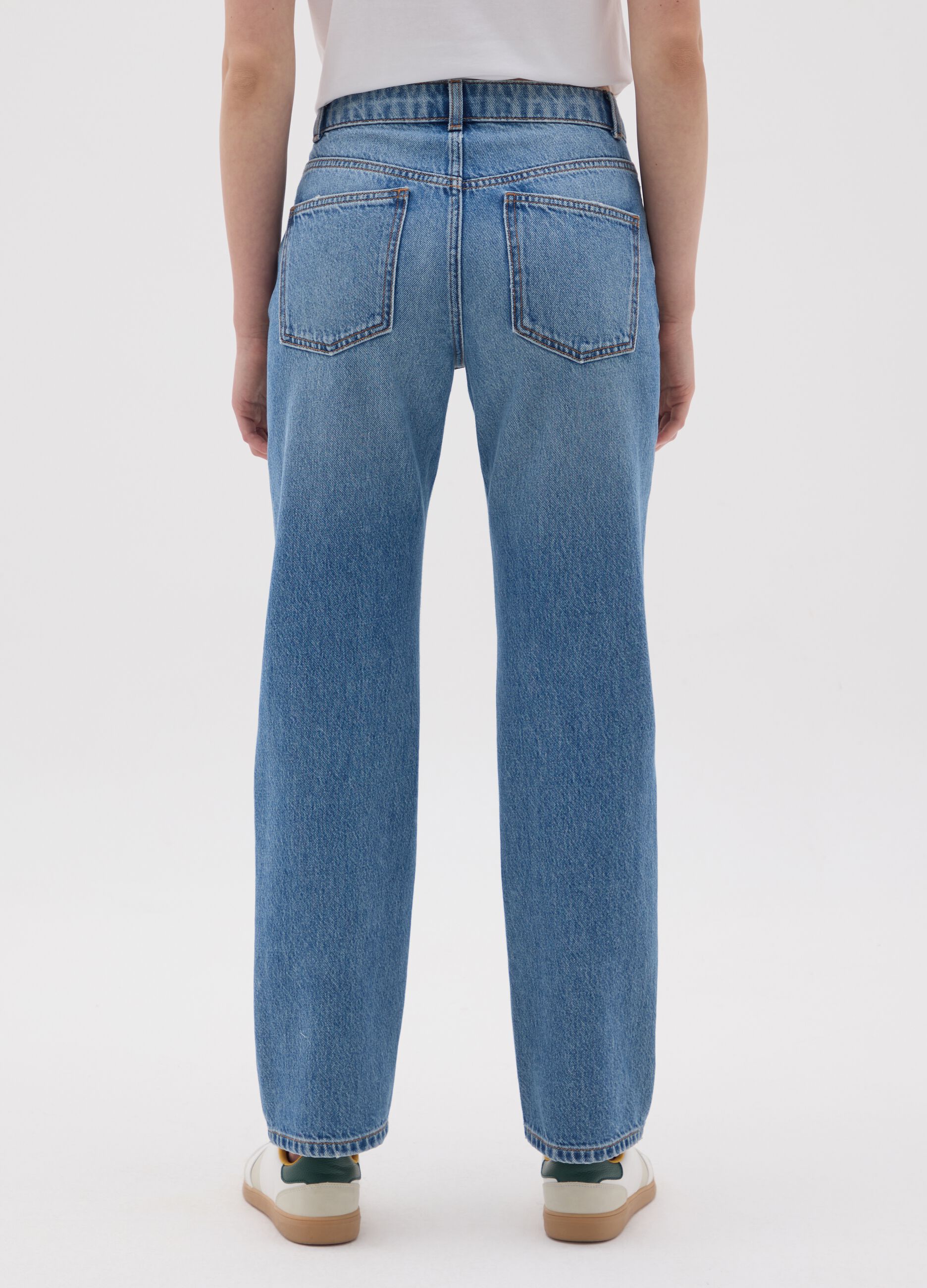 Women's regular fit pure cotton denim jeans
