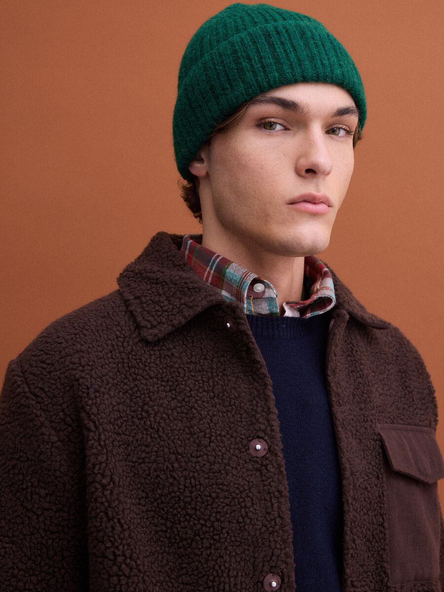 Brown regular-fit sweatshirt with collar_2