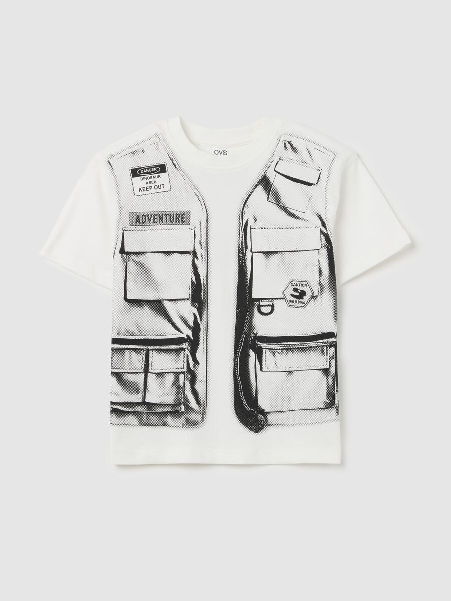 Cotton T-shirt with print_0