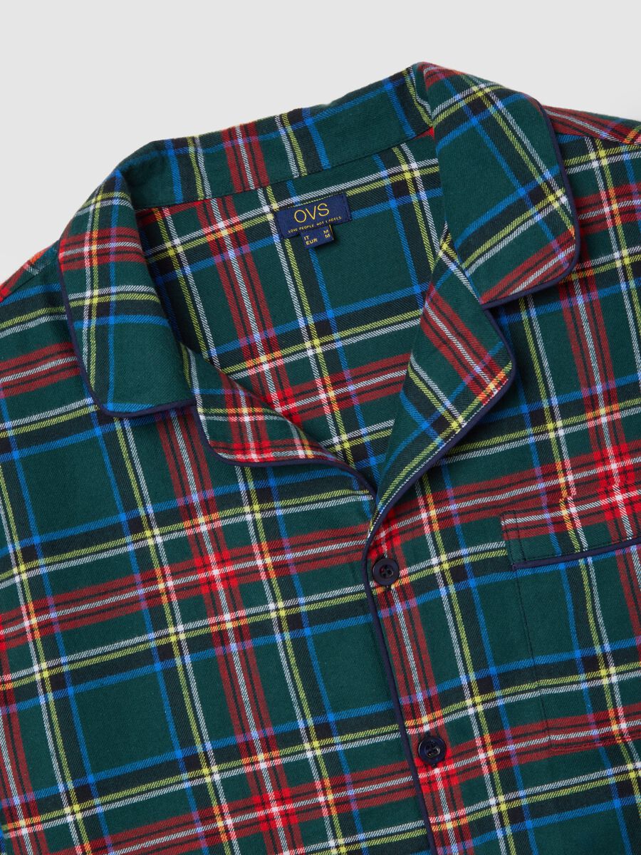 Pigiama in puro cotone multicolor regular fit a quadri_5