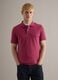 Short-sleeved pure cotton pink polo shirt regular fit_0