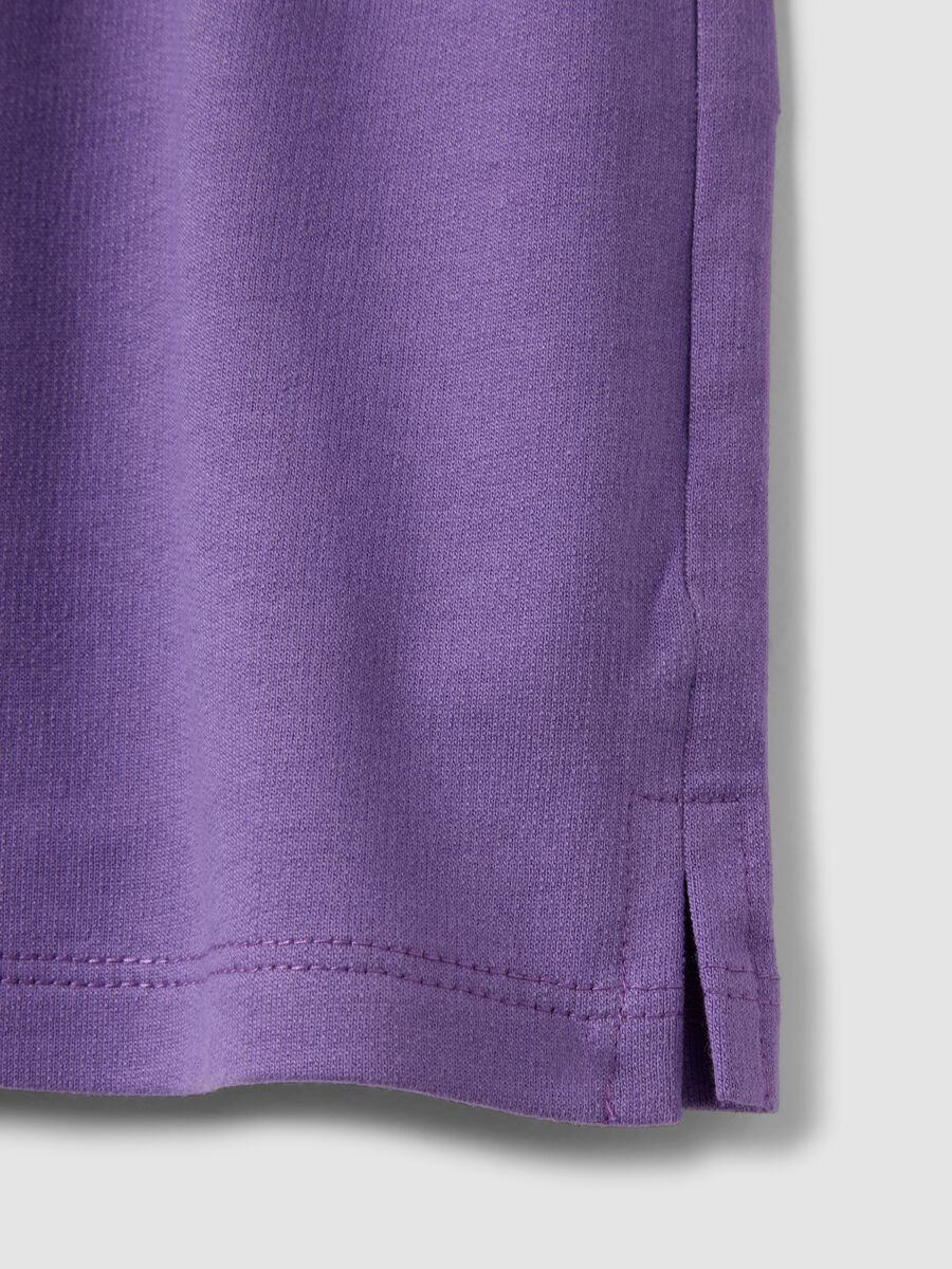 Completo in cotone elasticizzato viola da bambina regular fit_3
