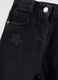 Black balloon-fit jeans in cotton and viscose blend with star print for baby girl_2