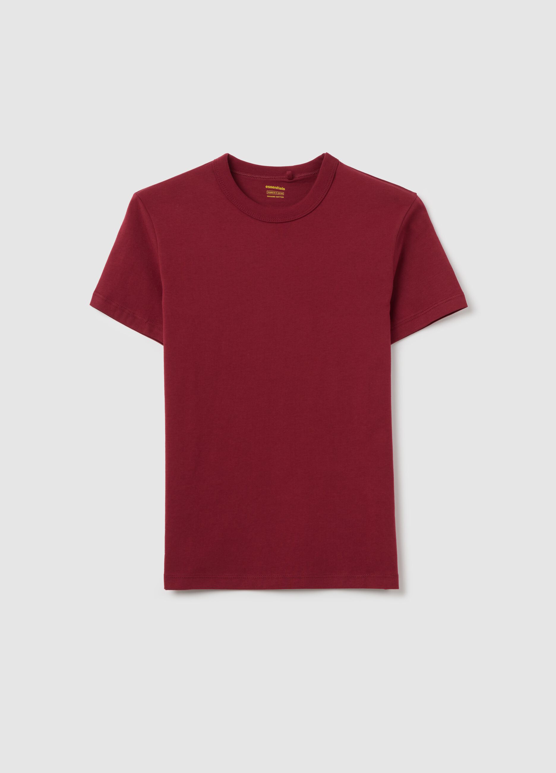 Essential red T-shirt in organic cotton