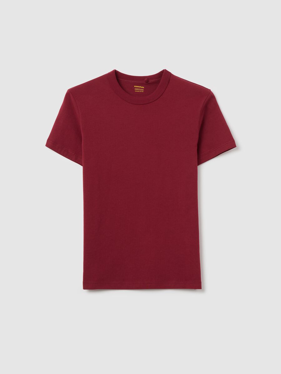 T-shirt Essential rossa in cotone bio_0