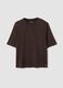 Brown boxy-fit T-shirt in a cotton&ndash;viscose blend_4