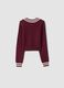Maglione rosso in misto viscosa con scollo a V regular fit_2