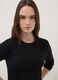 Black long-sleeve pure cotton T-shirt_0