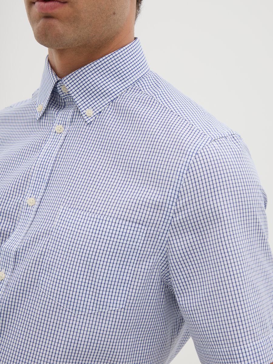 Men's multicolour regular fit cotton blend shirt_1