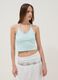 Light blue pure cotton ribbed top_0