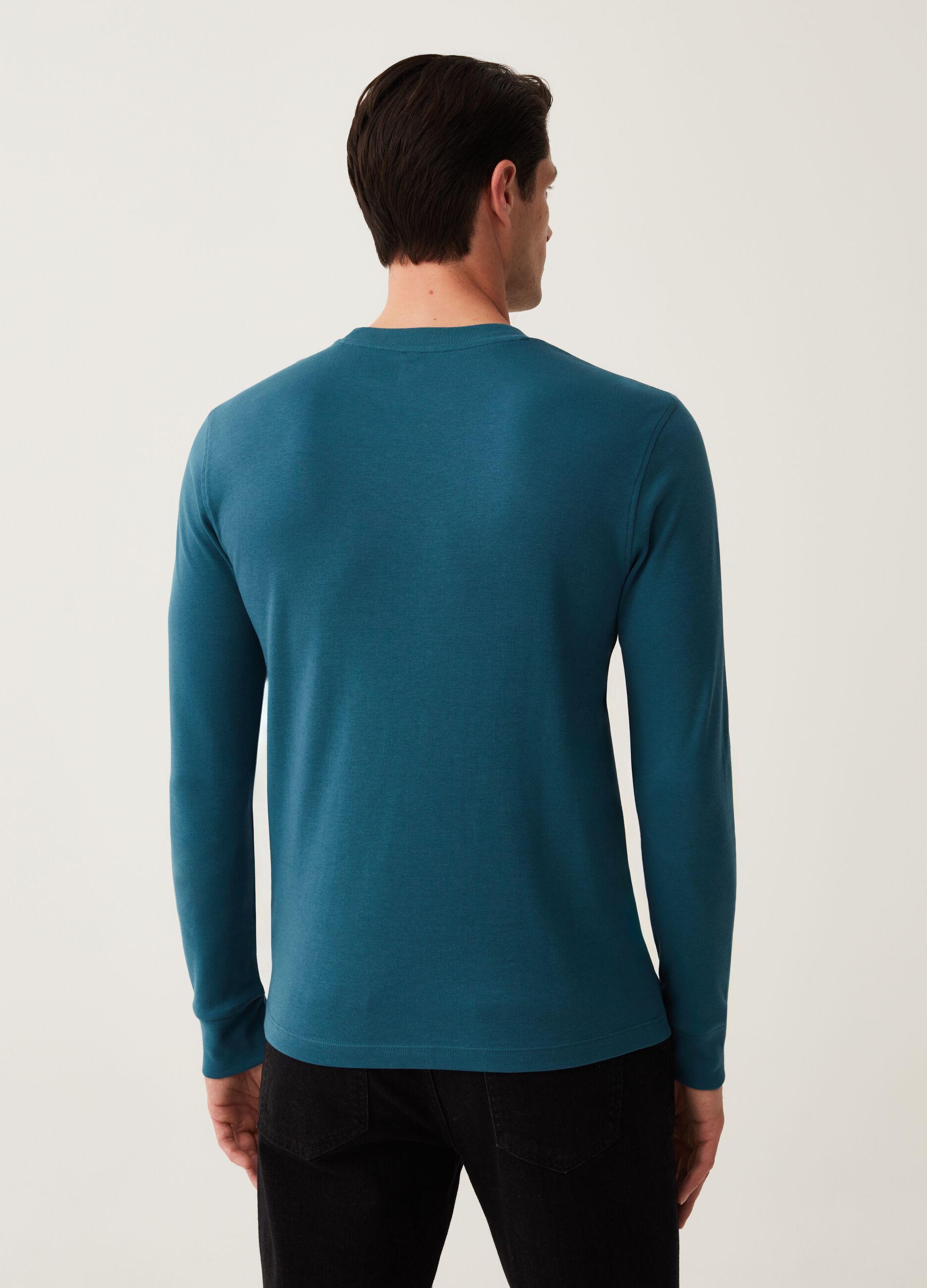 T-shirt a maniche lunghe scollo rotondo_2