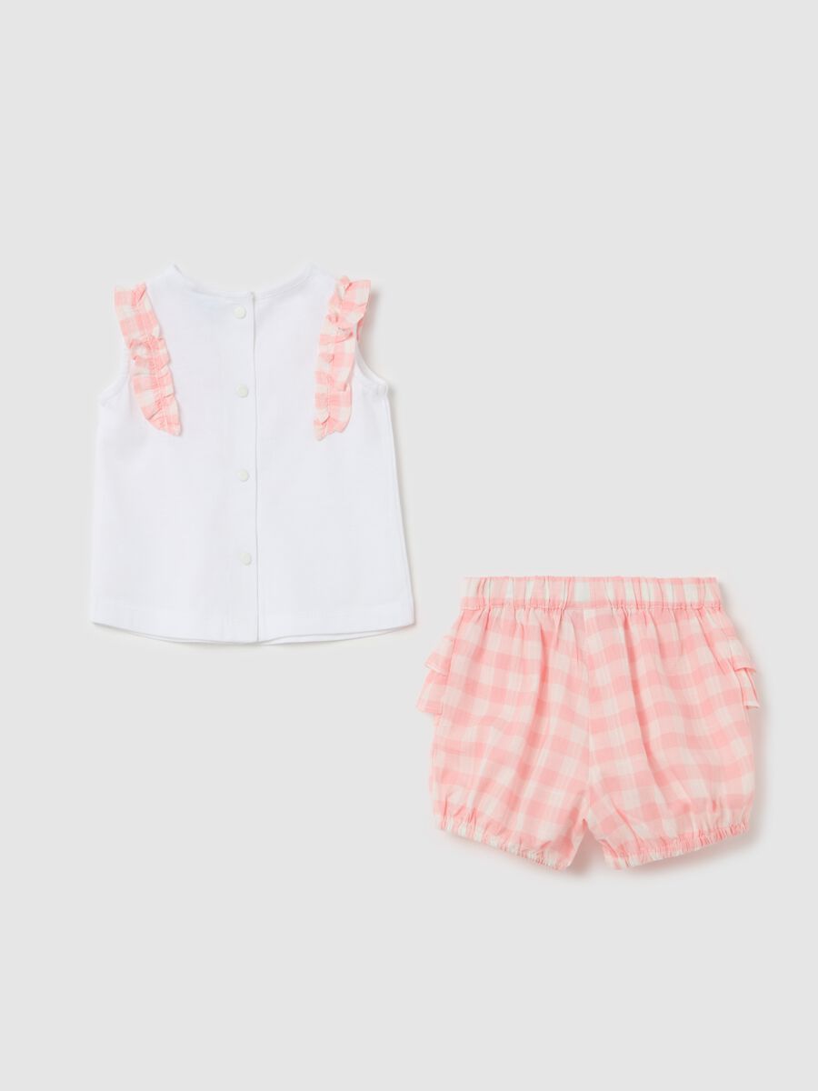 Cotton set with check print_1
