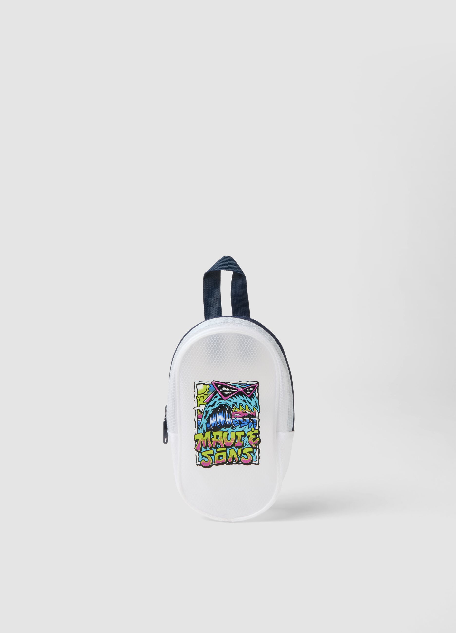 Transparent swimsuit pouch with zip closure