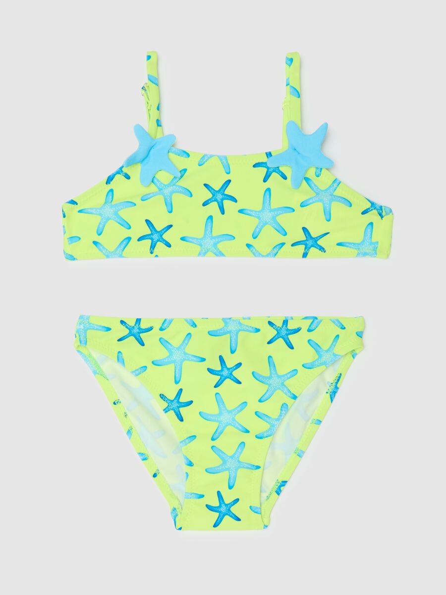 Girls’ bikini in multicoloured stretch fabric_0