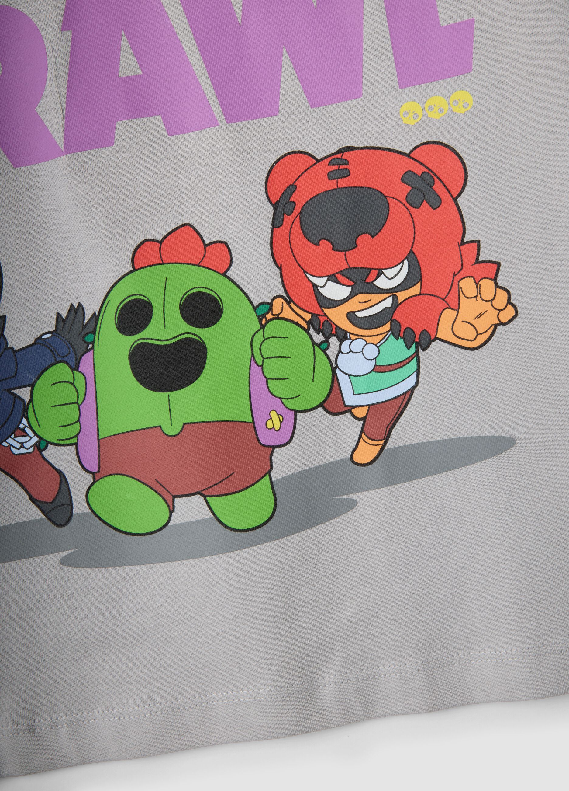 Grey short-sleeve pure cotton T-shirt