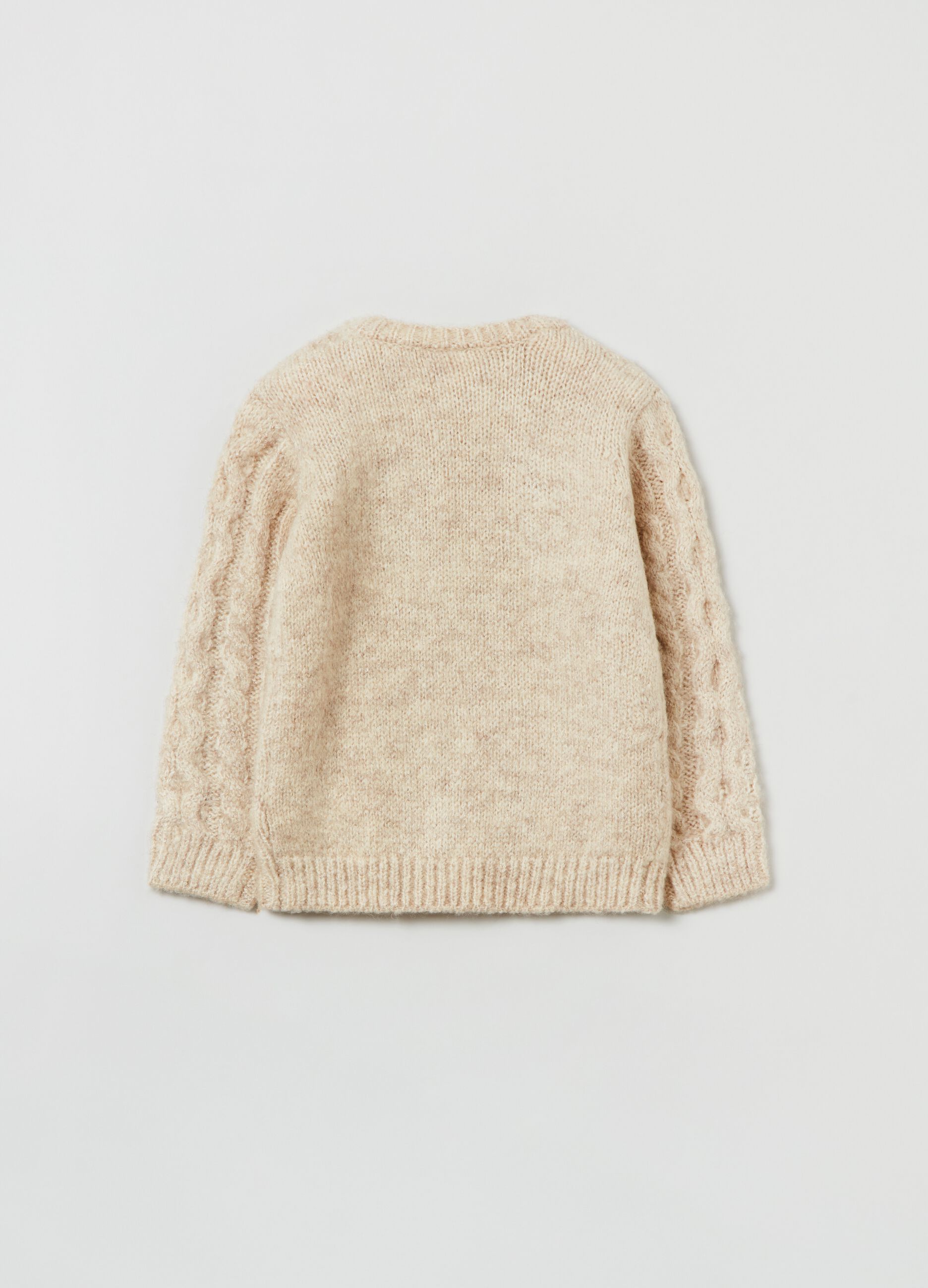 Pullover con lavorazione a trecce _1