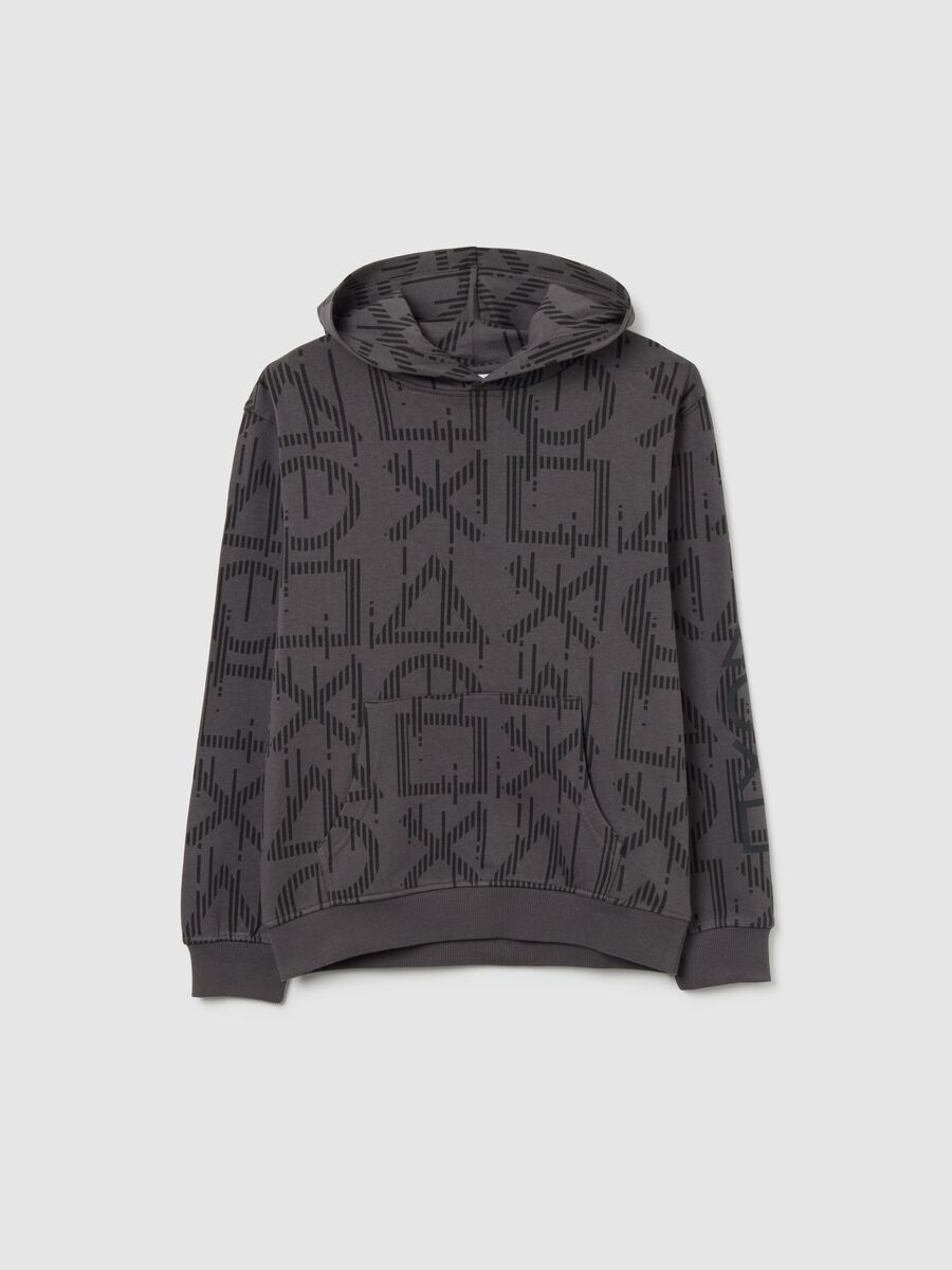 Boys' pure cotton grey hoodie regular fit_3