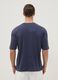 T-shirt a maniche corte in puro cotone blu relaxed fit_2