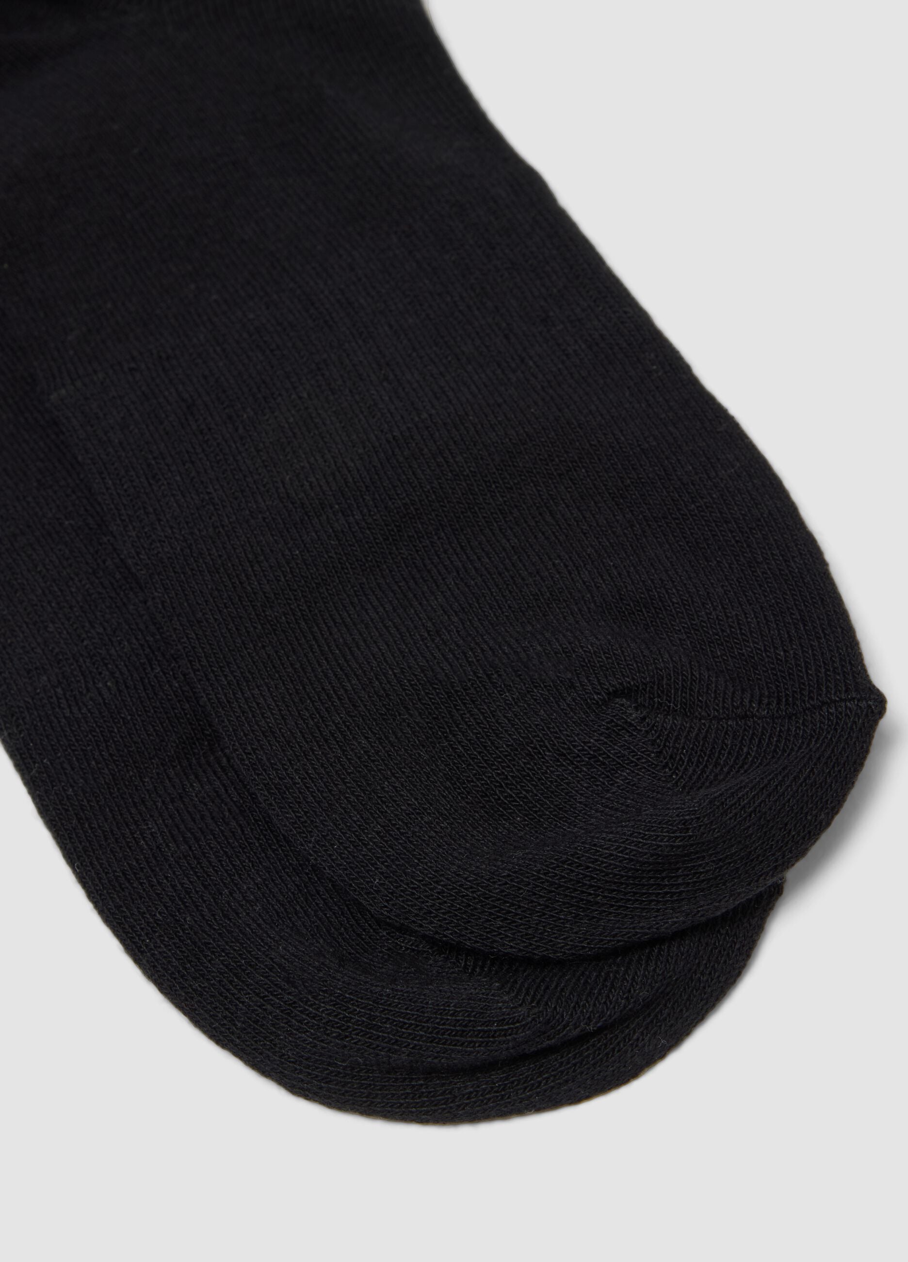 3-pack of black organic cotton ankle sports socks