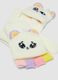 White stretch-fabric gloves with fold-over cuff_1