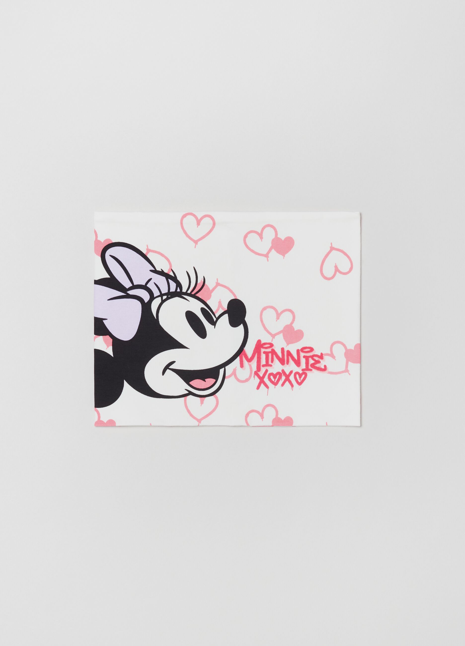 Scaldacollo in jersey con stampa Minnie