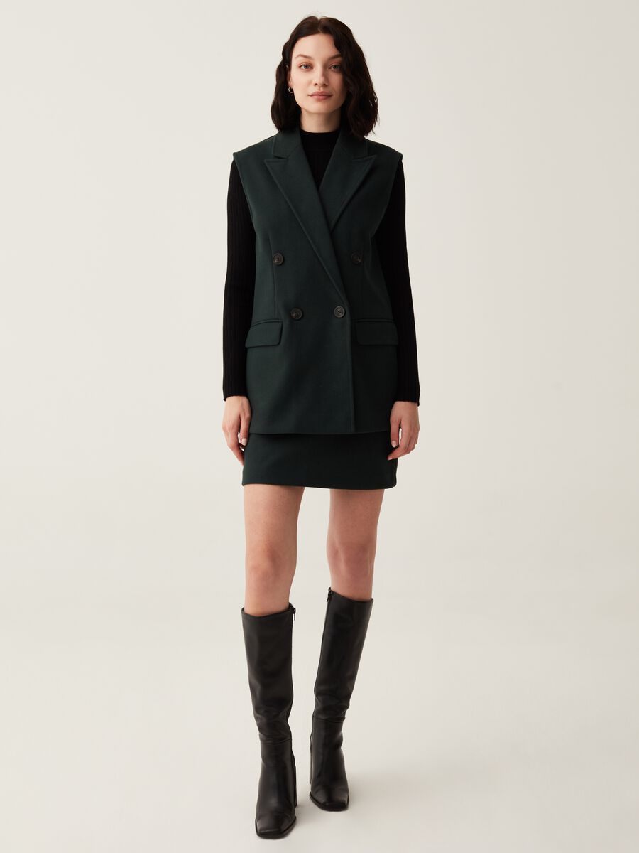 Blazer doppiopetto senza maniche_0