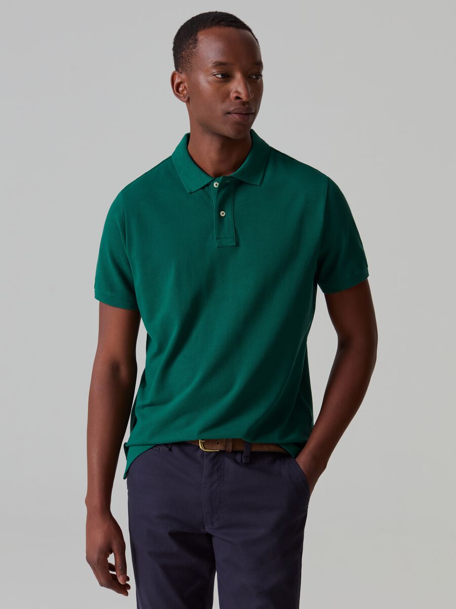 Supima cotton piquet polo shirt_0