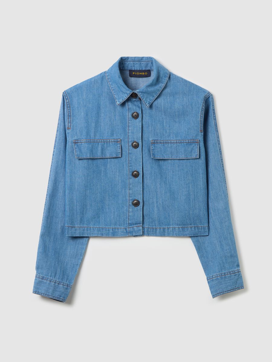 Boxy-fit denim shirt_4