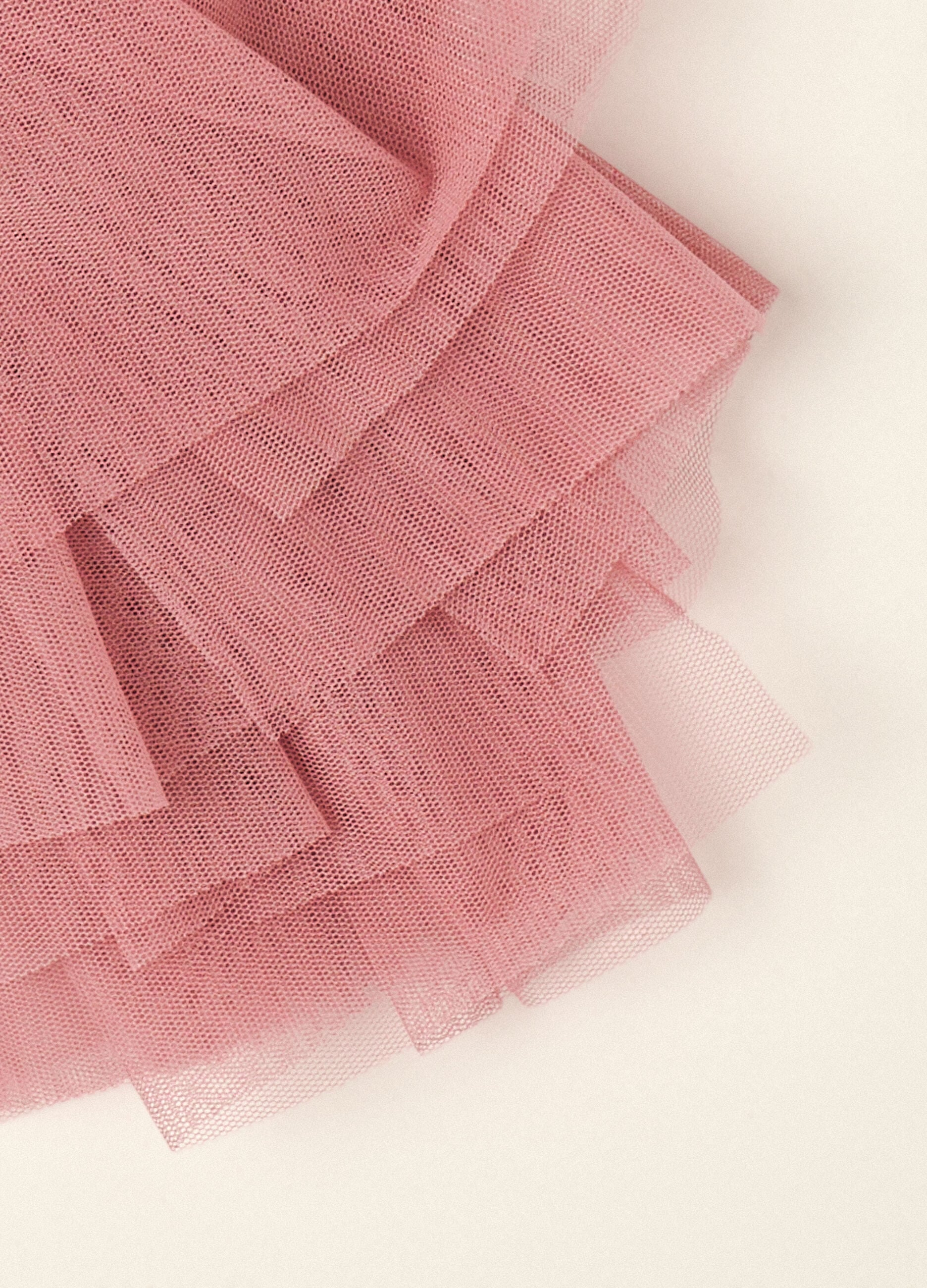 Pink ruffled skirt
