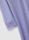 Purple nightdress with lace V-neck and regular fit_5