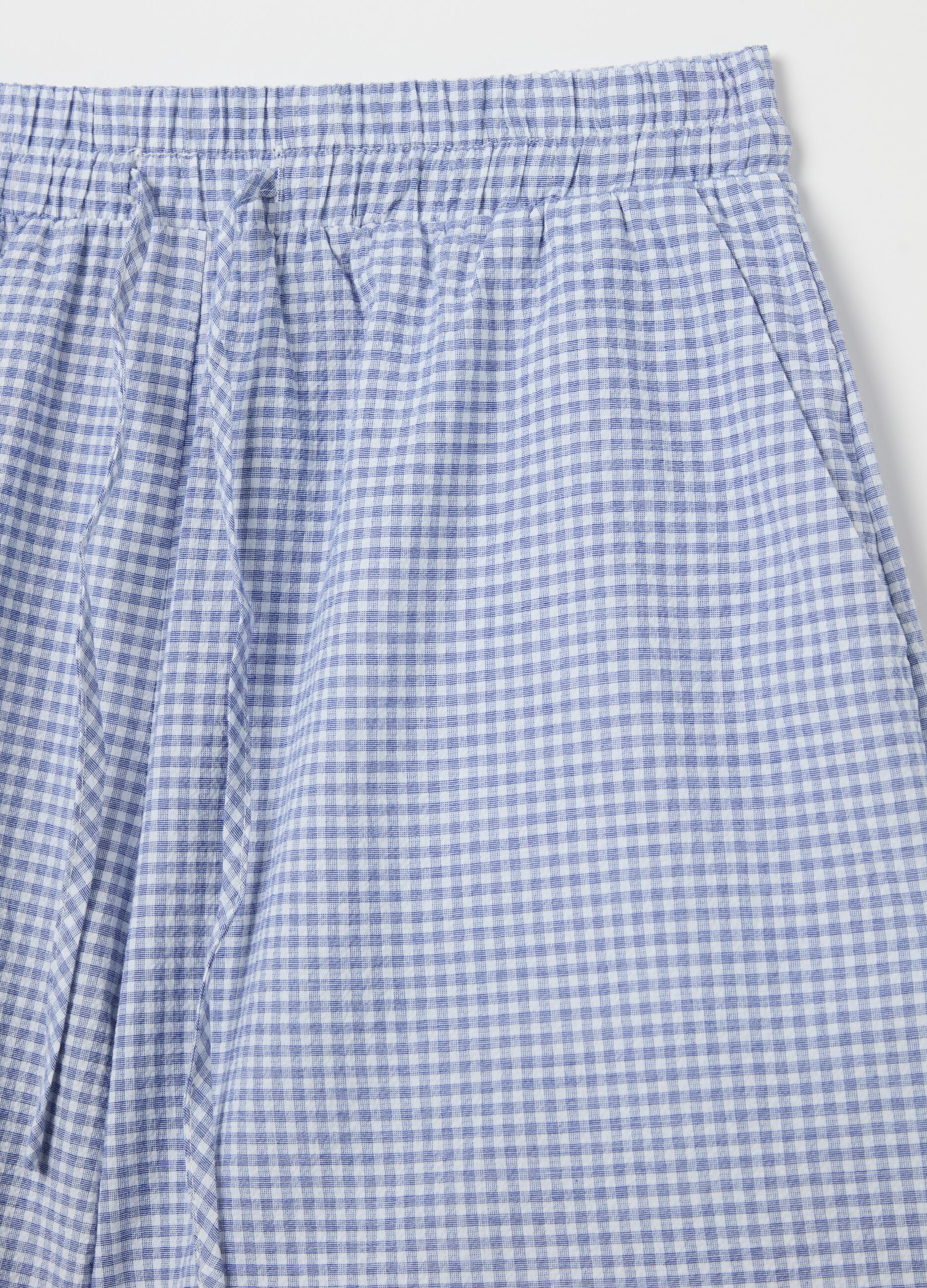 Check seersucker shorts