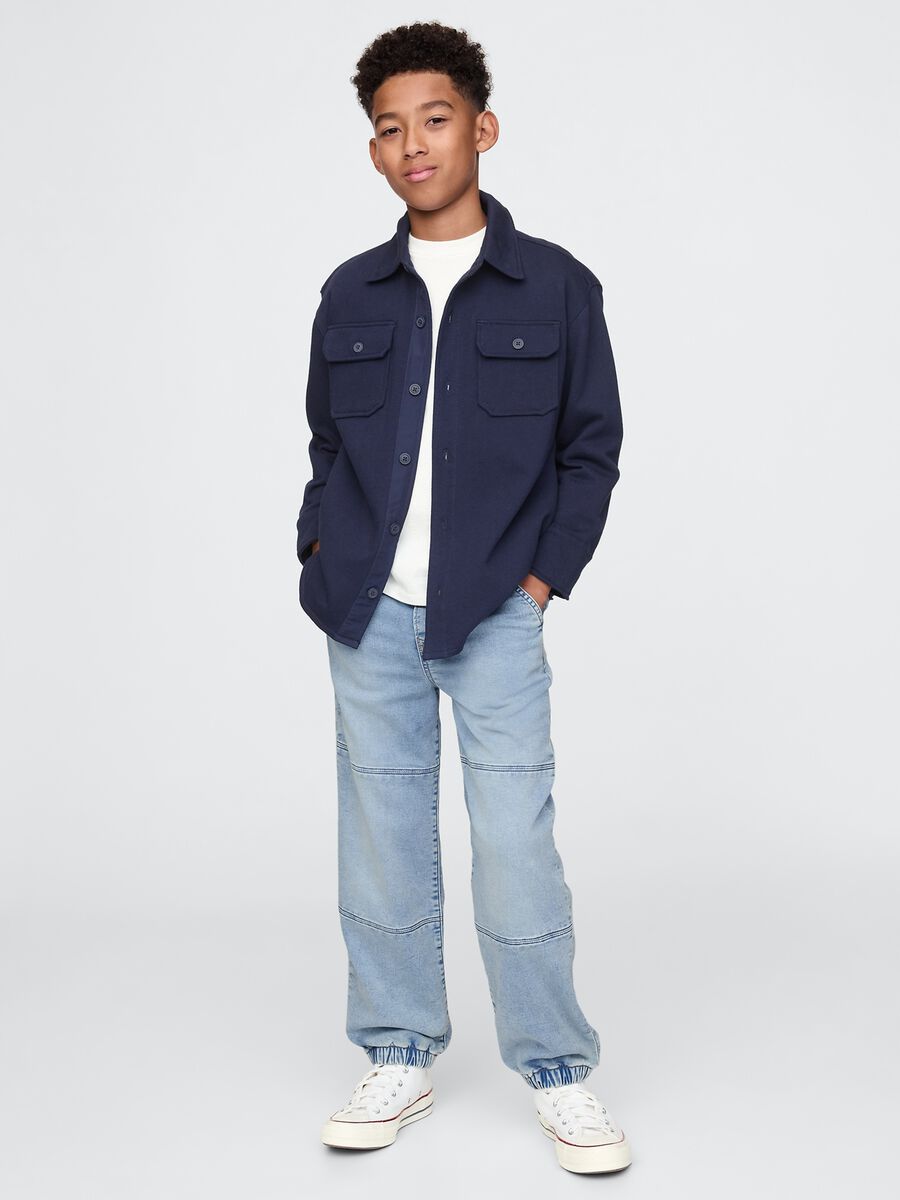 Blue denim trousers for kids_0