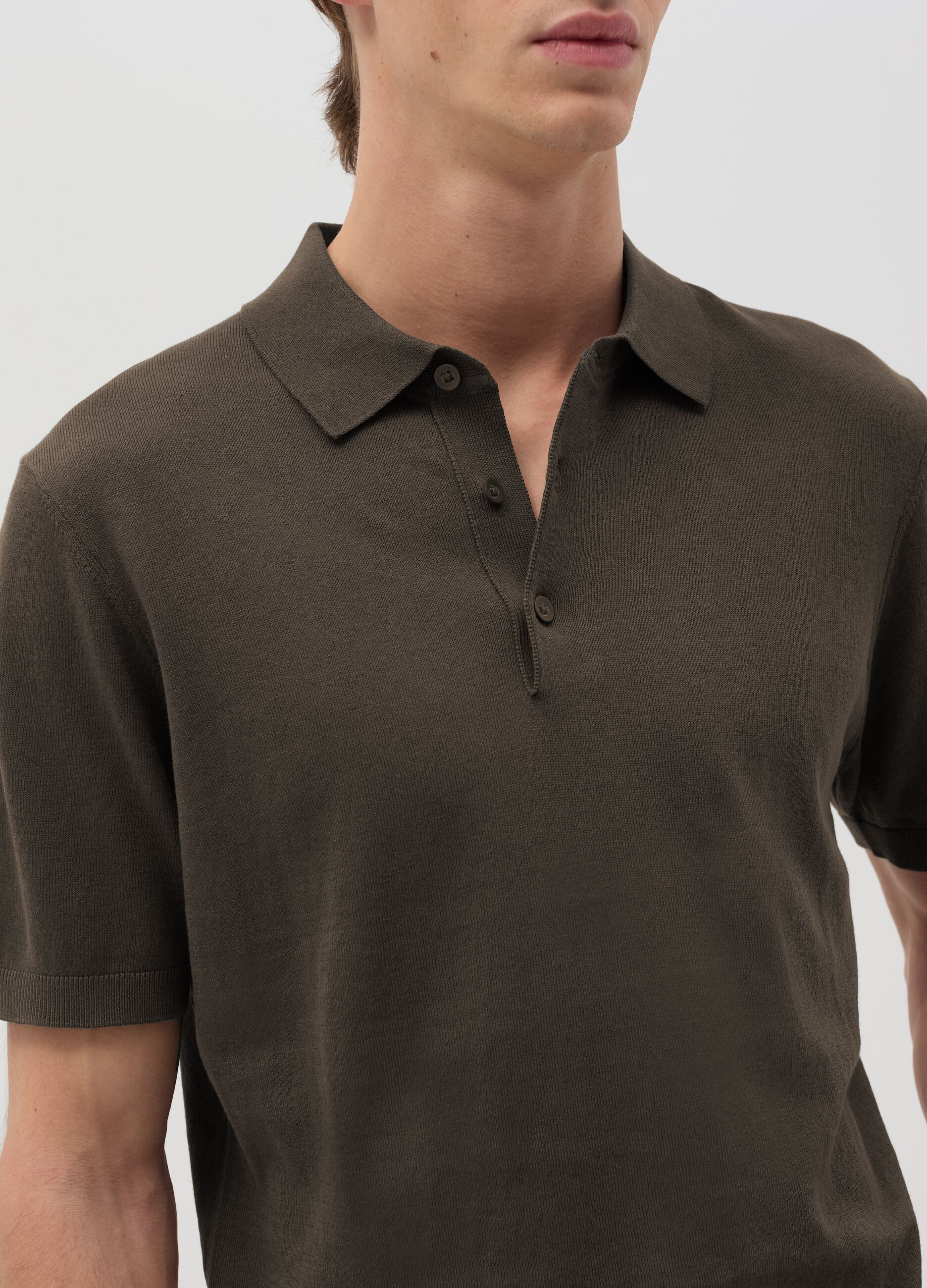 Polo in cotone tinta unita