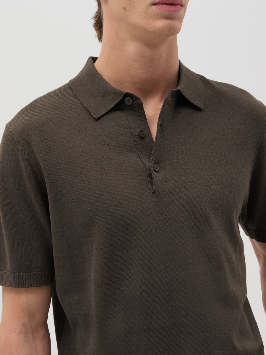 Polo shirt in solid colour cotton_2