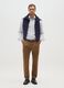 Brown stretch cotton blend chino trousers regular fit_0