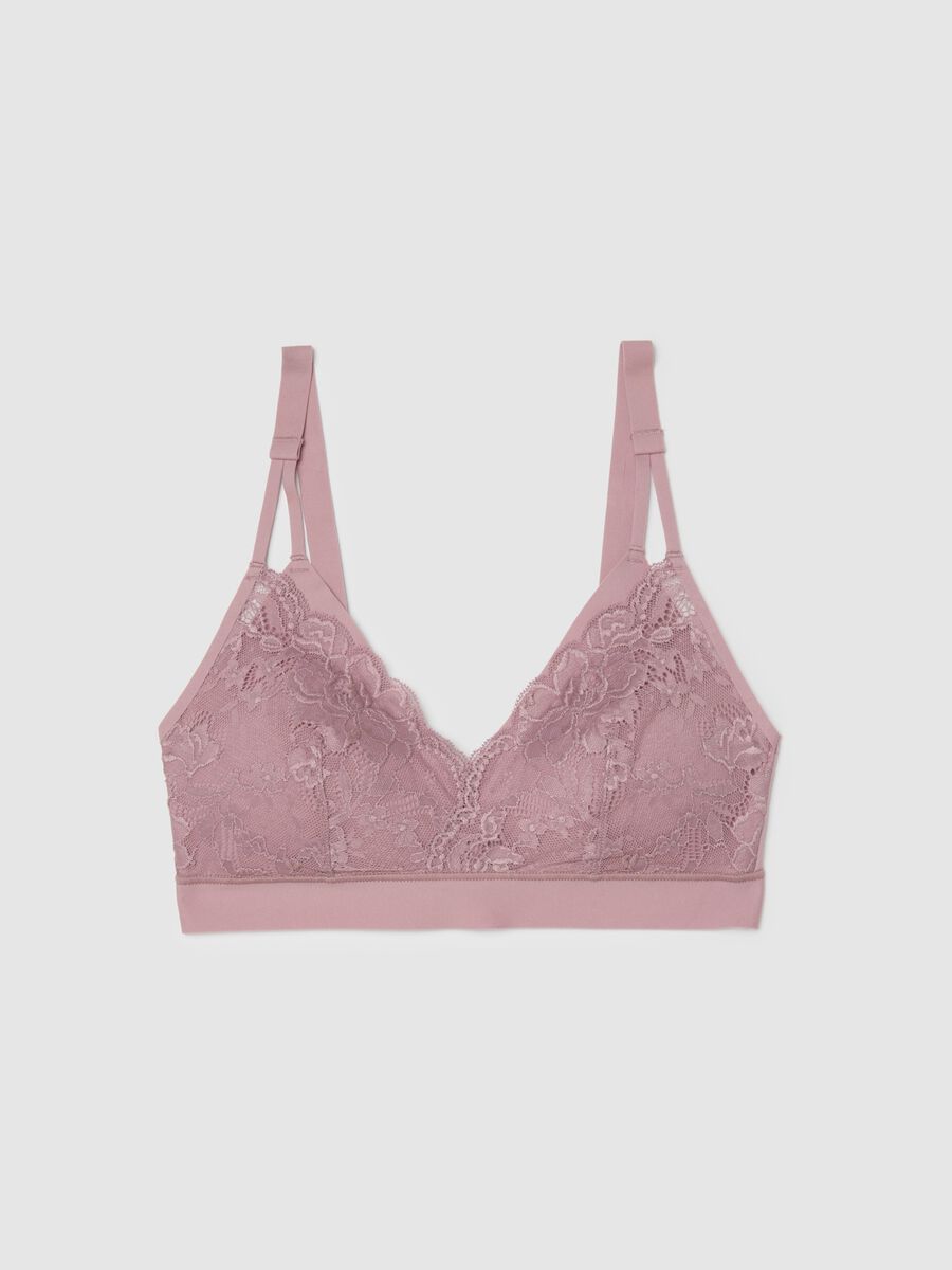 Pink Lace Bra with Removable Padding_4