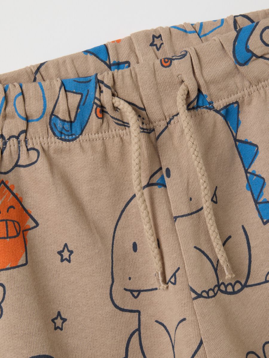 Children's beige cotton joggers_2
