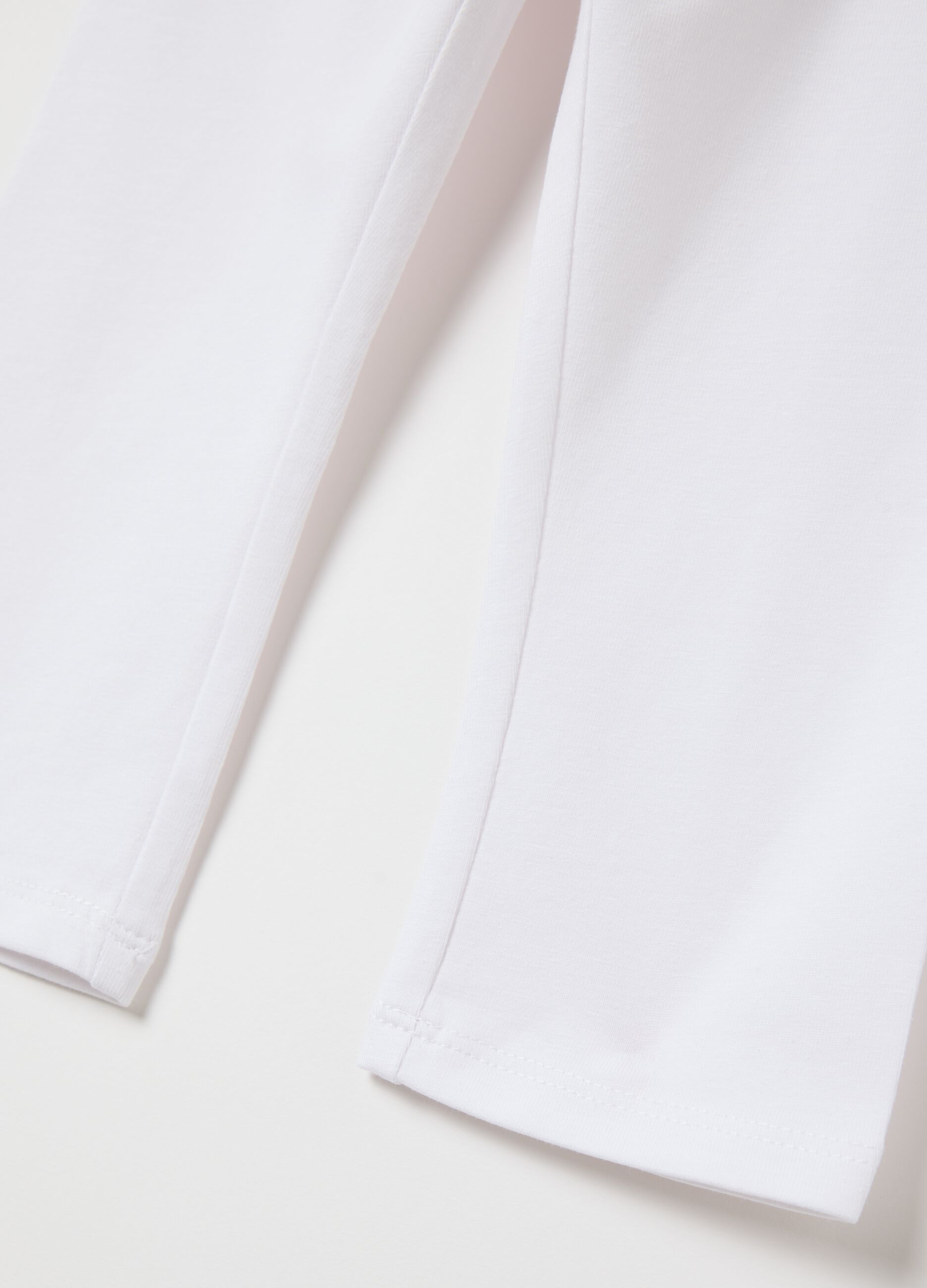 OVS Kids White Cotton Stretch Leggings