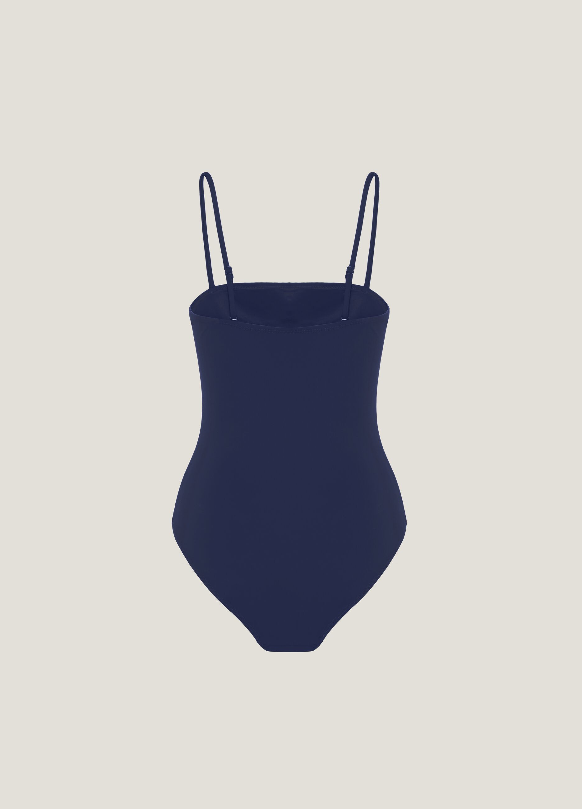One-piece swimsuit with spaghetti straps