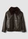 Brown viscose-blend parka with contrasting collar_4