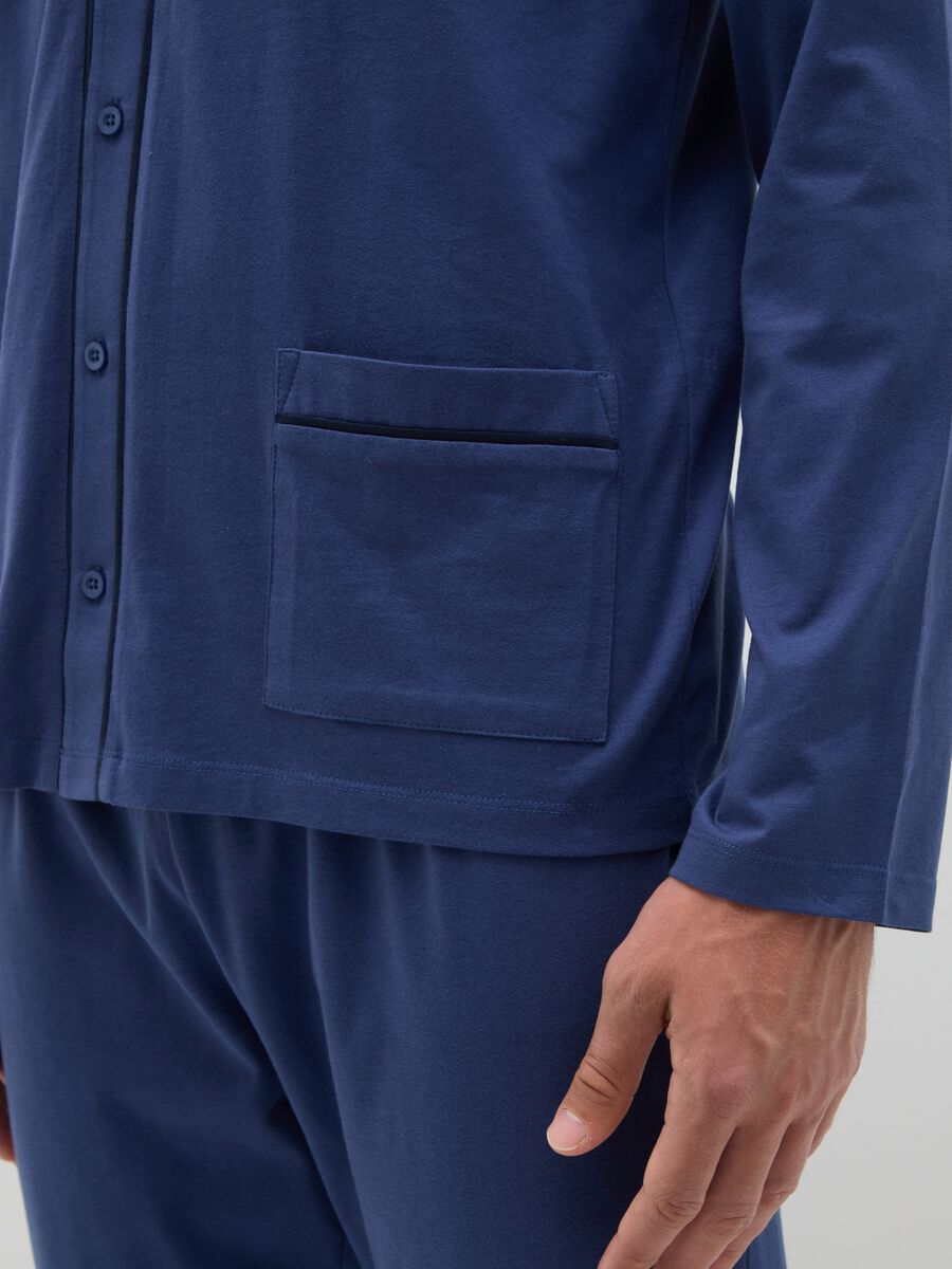 Blue pure cotton pyjamas regular fit_3