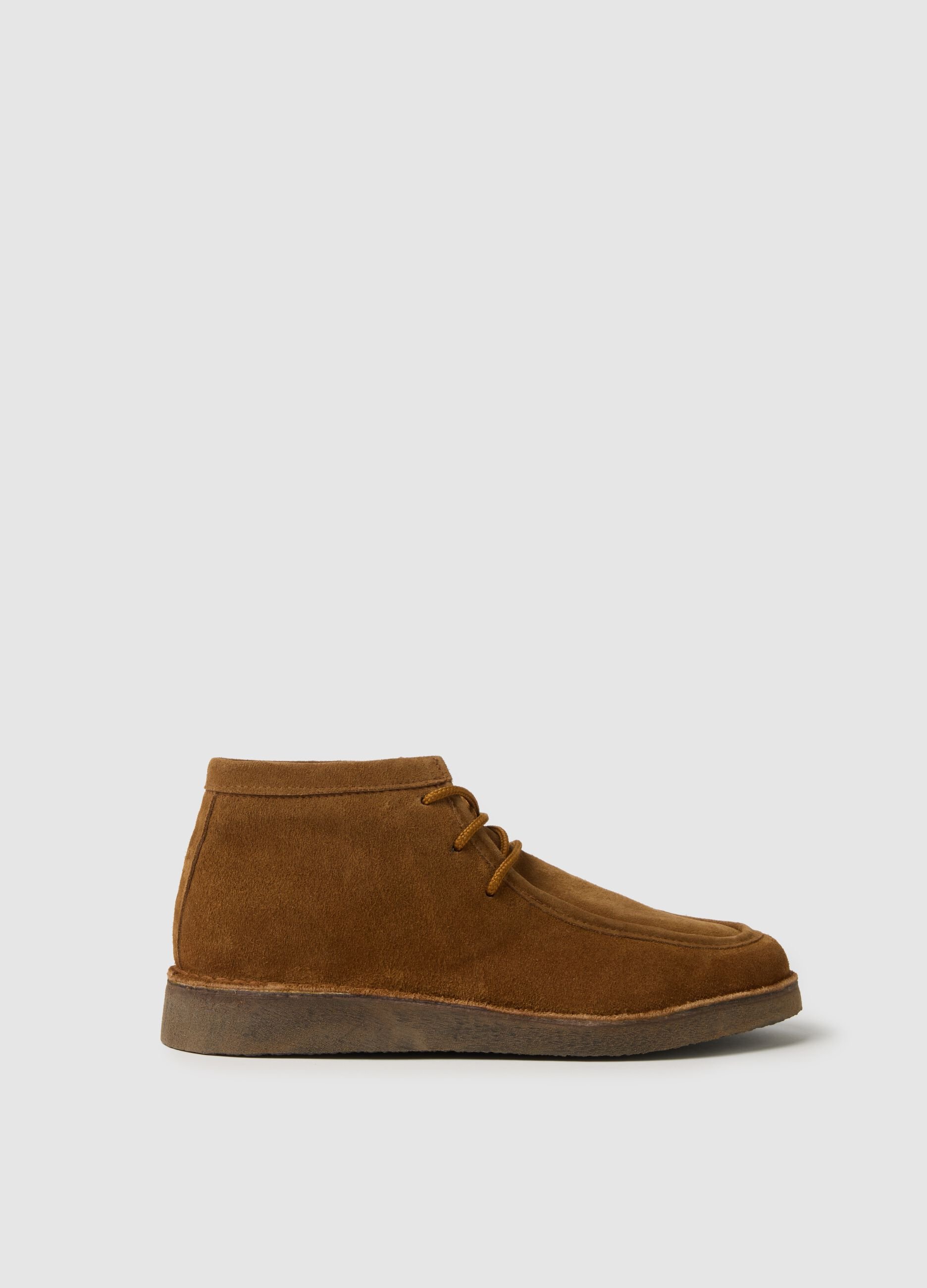 Light brown genuine leather ankle boots